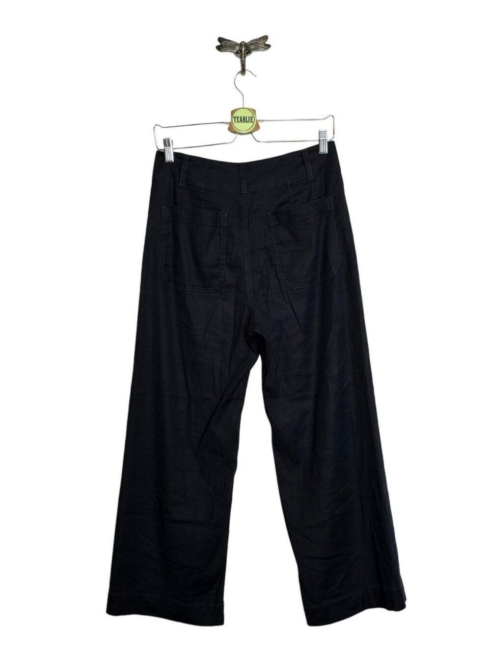 Maeve Colette European Linen Stretch High-Rise Wide-Leg Pants 27 - Picture 3 of 12